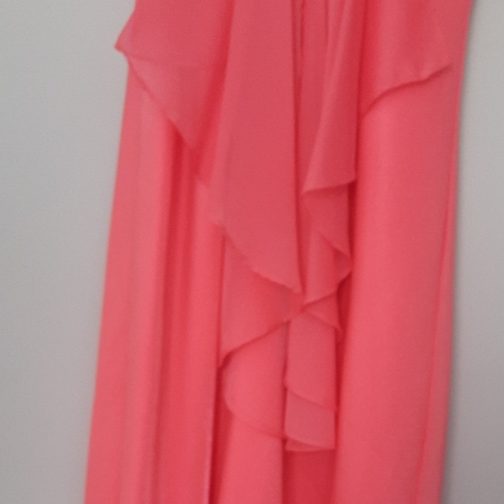 Elegant Coral Maxi Dress - Picture 4 of 7